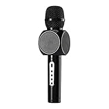 ✤Portable Karaoke-Mikrofone: Mini-Heim-KTV zum Abspielen und Singen von Musik zu jeder Zeit.Professionelles Tuning-System, dreischichtige Rauschunterdrückung mit hoher Dichte, intelligenter Mischchip, intelligentes kompatibles Design, professioneller Audioprozessor, hochwertigster Chipsatz mit Zweikanal-Stereokopfhörern, atemberaubenderer KTV-Live-Sound, klarerer Musikrhythmus mit Echohall.