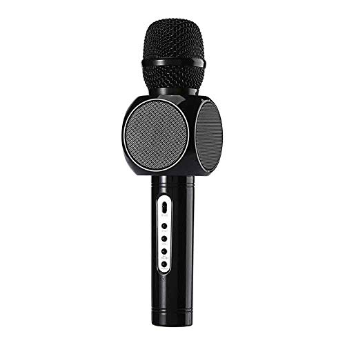 Preisvergleich Produktbild Fofofs Drahtloses Mikrofon Karaoke Tragbarer Karaoke-Player-Lautsprecher für Android-Smartphones oder PCs Home KTV Party im Freien Muisc Spielen Singen zu jeder Zeit (2600 mAh) Mikrofon