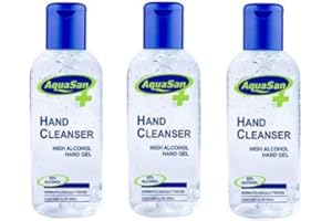 BRIGHTRETAIL Malibu Aquasan Anti-Bacterial Hand Cleanser Sanitiser 100ml Alcohol Gel 3 Pack