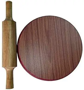 Renown Wooden Ply Chakla Belan Set/Rolling Pin & Board Premium 9 Inch