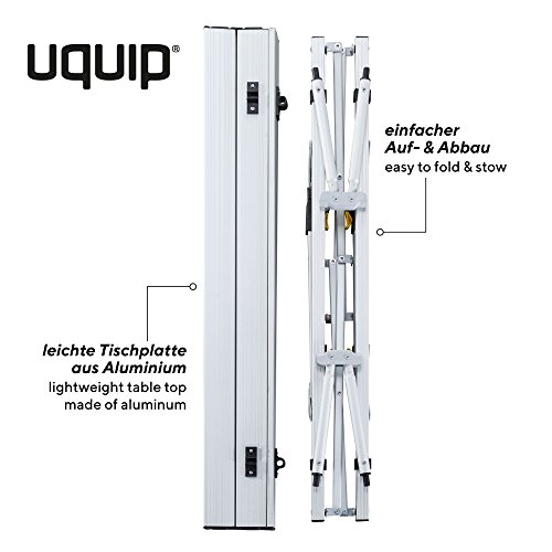 Uquip Variety M Table Pliante en Aluminium pour 4 Personnes (89x53cm) - Hauteur Réglable Uquip Variety M Table Pliante en Aluminium pour 4 Personnes (89x53cm) - Hauteur Réglable