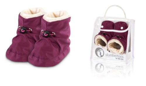 Slumbertoes Baby Winter Booties Purple, water resistant, hand made, size 12-18 months