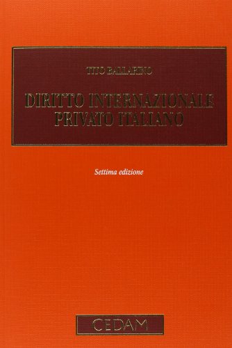 Diritto internazionale privato italiano libro