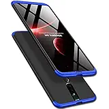 TheGiftKart Full Body 3 in 1 Slim Fit 360 Degree Protection Hard Bumper Back Case Cover for Oppo F11 Pro (Blue Black)