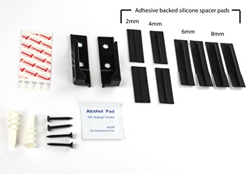 Supporto da parete Koala 2.0; Dock universale, che non procura danni, per Smartphone, Tablet, eReader, di Dockem; per iPad 1, 2, 3, 4, Air, Mini, iPad Pro, Samsung Galaxy Tab/Note, Microsoft Surface (Nero)