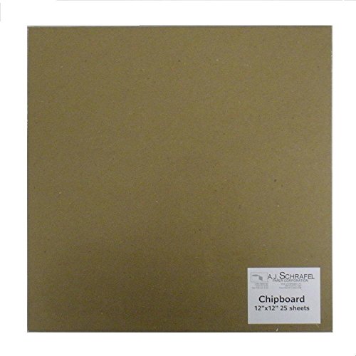 SPC Light Chipboard Sheets 12 x 12 Inches 25 per Package (Tan-Chip-12-12)