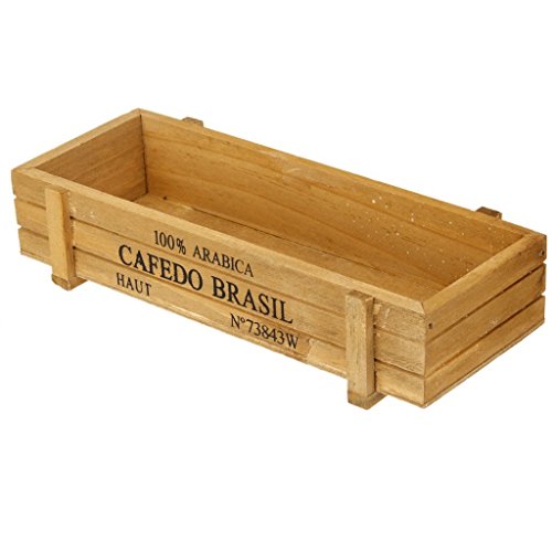 Preisvergleich Produktbild kimberleystore Pflanzenkasten für Sukkulenten aus Holz, rechteckig.