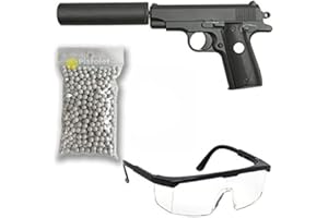 2EAGLE Pack Pistola Softair Modello Galaxy G.2A con Molla/Materiale: Metallo/Potenza 0,5 Joule/consegnato con Accessori