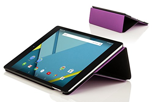 Forefront Cases® Neue Leder Hülle / Tasche / Case / Cover für HTC Google Nexus 9 (8,9 Zoll) Tablet-PC – Rundum-Geräteschutz und intelligente Auto-Sleep-Wake-Funktion mit 3-JAHRES-GARANTIE VON FOREFRONT CASES – inkl. Eingabestift - 5