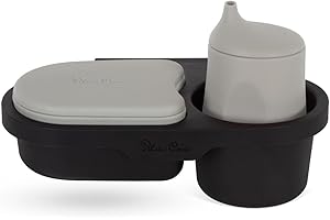 Silver Cross | Pram Snack Tray | Pram Accessories | Beaker & Snack Pot | Silcone | Clip On Snack Tray