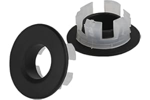 COUDUAN 2pcs Sink Overflow Cover,Sink Overflow Ring,Black Sink Cap,Bath Drainage Caps,Tap Drainage Overflow,For 22-24mm Aperture,Circular Basin Cover,Black Bath Cover,Kitchen Drainage Holes,Suit Bathroom