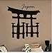 Produktbild Ljtao Religiöse Architektur Torii Tor Wandtattoo Home Decor Wohnzimmer Wandaufkleber Vinyl Abnehmbare Japaner An Der Wand Stickers58X62Cm