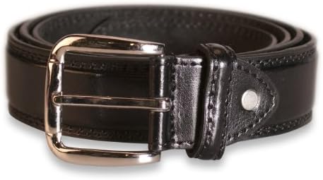 Hawkdale Mens Leather Belt - Plain Or Patterned - 1.25" (30mm) Width # 814-400 (Large, Pack of Black and Brown)