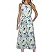 Produktbild MOIKA Damen Outfits, New Frauen-Sleeveless Bohemien Blumendruck-Overall-zufälliges Breites Bein Keucht Feiertags-Ausstattungen OverallM,Grün