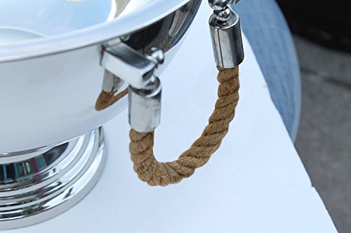 Premium Sektkühler mit handlichen Griffen – Polierter Edelstahl – Champagner Behälter – Wein Schale mit Ständer | Fuß - 3