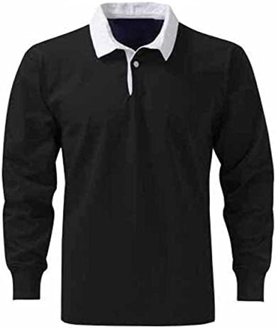Mens Premium Cotton Rugby Shirts Sizes XS to 3XL - WORK CASUAL SPORTS LEISURE