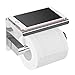 Produktbild Toilettenpapierhalter Ohne Bohren mit Ablage,SanGlory klorollenhalter Selbstklebend Toilettenpapierrollenhalter Edelstahl Klopapierhalter Wc Papier Halterung Rollenhalter Klorollenhalter zum Kleben