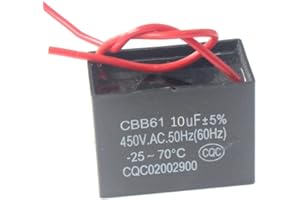 FackLOxc Condensador Cbb61 de 220 V 1Uf-20Uf condensador de ventilador de capacitancia de arranque 1/1.2/1.5/2/3/3.5/4/5/8/10/12/15/16/20Uf condensador de ventilador para aire acondicionado