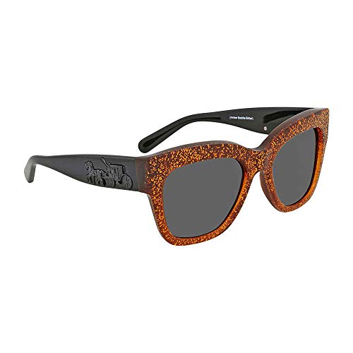 Coach Sunglasses Hc8213 547187 Amber Saddle Glitter 56 19  display picture 1