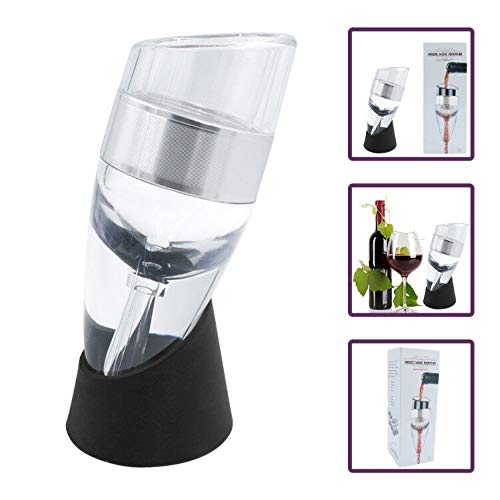 FosFun FSD02 Aireador-Decantador de vino con base Especial para Vino Tinto El regalo perfecto para tu vinoteca