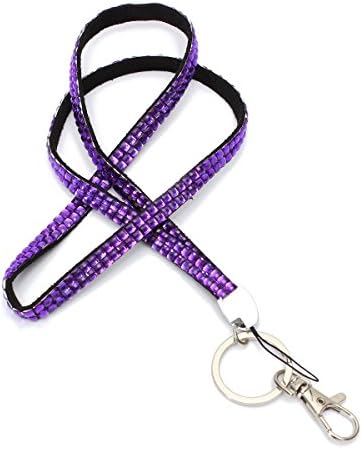 NaiseCore Strap Lanyard Bling Rhinestone Crystal Custom for ID Badge Key Ring Holder