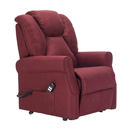 SIME POLTRONE Poltrona Relax alzapersona elettrica, reclinazione DETRAIBILE 19% Personalizzabile Accessori e Consegna Domicilio - Betty-1M-CS-TARED Rosso Scuro antimacchia