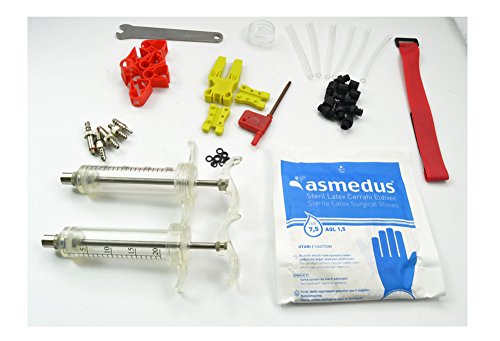 West Biking Professionelles hochwertiges Entlüftungs-Set für hydraulische Bremse, Entlüftungsset für alle DOT Code5 Code R Juicy J3 J5 J7 Ultimate Elixir E1 E3 E5 E7 ER XX XO Formula R1 Rx K24 K18 Hayes Bngal Hope Quad Avid - 5