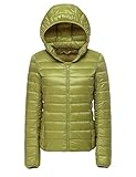 CHERRY CHICK Women's Light Weight Down Jacket with Hood (M,...