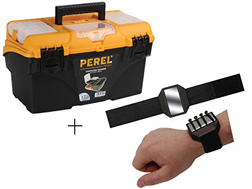 Werkzeugkiste Werkzeugkasten aus Kunststoff + EASY Work Magnetarmband