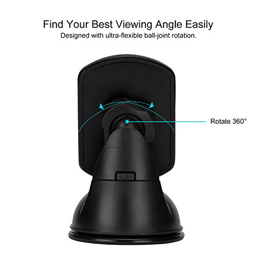 Handyhalterung kabelloses Laden - PITAKA Magnet Wireless Charging Windschutzscheibe Autohalterung [Saugnapf Magmount Qi] 360 Grad Rotation Handyhalter mit Saugnapf fÃ¼r Qi Smartphones