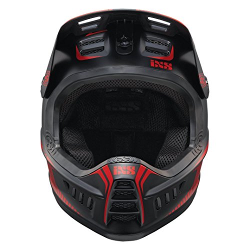 IXS Downhill-MTB Helm Xact Schwarz/Fluo Rot - 3