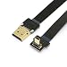 Produktbild Schwarze FPV lang flach schlank HDMI Kabel Mikro HDMI 90 Grad abgewinkelt auf Standard HDMI Full size HDMI Normal HDMI für Gopro Sony alpha sony A7SII A7RII A9 A6500 A6300 (eine umgekehrte Sockel A6000) 90 Grad DJI 80CM
