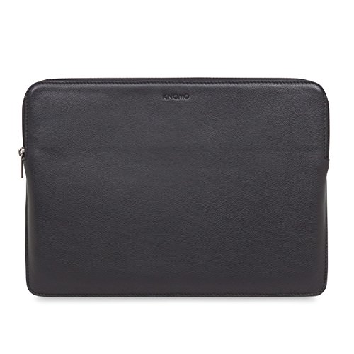 Preisvergleich Produktbild Knomo 45-101-BDD Barbican Notebook Sleeve, Leder schwarz