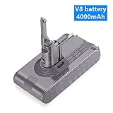 VANON Batterie de Rechange 21,6 V 4000 mAh pour aspirateur à Main Dyson V8 Absolute V8 Fluffy V8 Animal SV10