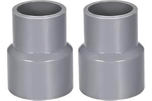 sourcing map Acoplamiento Reductor DWV de PVC, Anexo 40 Gris, Conector de 25 mm x 32 mm, 2 Piezas