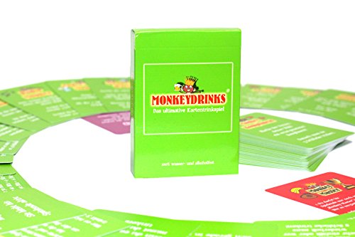 Preisvergleich Produktbild Trinkspiele - MONKEYDRINKS - Das Ultimative Trinkspiel ! (hochwertige Spielkarten, wasserfest)