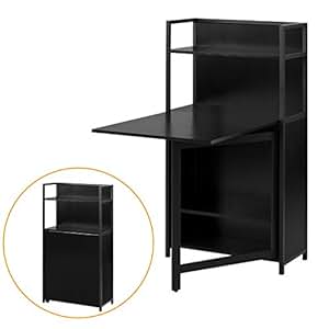 SoBuy® Wandschrank, Wandklapptisch, Standregal, Bücherschrank mit
