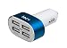 Produktbild tec+ Basics 8 A Universal Quad USB KFZ-Ladegerät In-Car Charger mit 4 USB Ports für Gleichzeitiges Aufladen mehrerer USB Geräte im Auto - Weiß/Schwarz