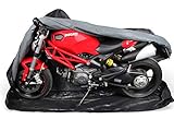 Diese Größe passt auf folgende Fahrzeuge: L - für Motorräder mit einer Länge von 2,01m - 2,15m Aprilia: Shiver 750, RSV4R; BMW: HP4, F800GT; Ducati: 899 Panigale, Hyperstrada, Evo, Monster; Honda: CBR1000 RR, Fireblade, CBR600RR, CB500F, 500F, NSS 300 Forza, CBR 250, CBX500X, CBR600RR; Kawasaki: ZZR1400, Z1000, Ninja ZX10R, Z800, Ninja 300; Moto Guzzi: V7; MV Agusta: F4 RR, F3 800; Suzuki: Hayabusa GSX1300R, Hayabusa, Boulevard, GSX-R, GSX R1000, GSX R750; Triumph: Daytona 675R, Street Triple R,
