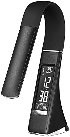 VSOAIR LED Table Lamp, Touch Control Dimmable LED Desk Lamp with Digital Thermometer Calendar Alarm Clock on LCD Screen