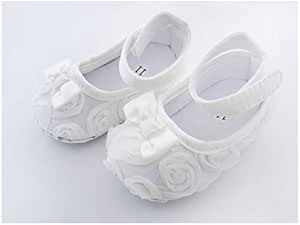 Chaussure Souple Bebe 0 A 12 Mois Modele Ballerine Soie Blanche 3 6 Mois Amazon Fr Bebes Puericulture
