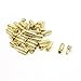 Produktbild sourcing map 20 Paare BR4045 Gold Ton Farbe Metall Bananen Außen Innen Anschluss Stecker