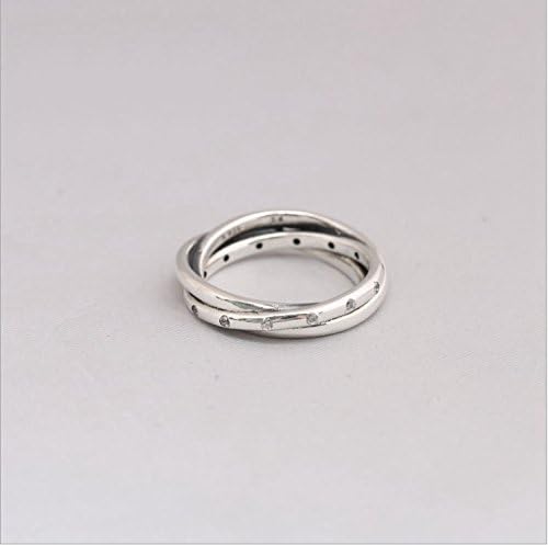 925 Sterling Silver Forever Joined Droplet Ring (L)