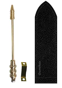 EncoreAuto Golden Car Flag Rod Light with Bracket and Cover (Black) for All Car Models/Judgement Rod/Corner Rod