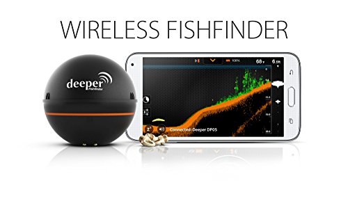 Deeper Fischfinder Friday Lab DP0H10S10 - smart portabler Bluetooth Angel Fishfinder mit App fÃ¼r Apple iphone ipad Smartphone und Tablet-PC fÃ¼r Android und iOS, schwarz