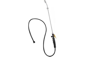 EHOTER Baguette De Pulvérisation De Rechange Remplacement De La De Pulvérisation, Baguette Et Tuyau En Acier Inoxydable, Tête De Pulvérisation Agricole Universelle Réglable (72cm)