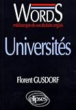 Words: Médiascopie du vocabulaire anglais. Universités