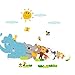 YESURPRISE New PVC Creative Animal Play Jungle Adventure living room children's room backdrop Wall Stickers children holiday party baby kid's room bedroom wallpaper art Mural decal Paper House Sofa Room Decorative Home DIY Decoration