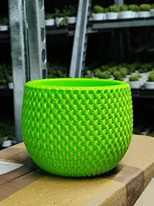 CAPPL Plastic Fiber Planters (for Houseplants) (Green, 18 cm, 18 Planters) for Home, Desk, & Garden Decor