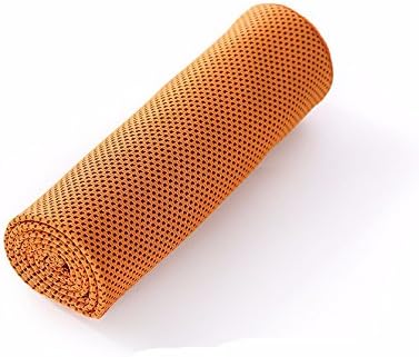 Super Absorbent Cold Exercise Cold Towel Cool Running Fitness Quick Dry Towel Wipe Sweat Perfect Travel Towel Orange 31*120Cm